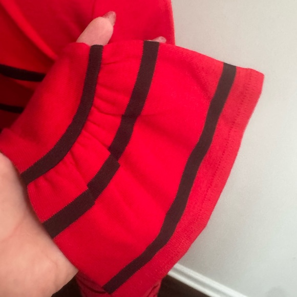 Ralph Lauren Bold Red and Blue Long Bell Sleeve Dress - Picture 5 of 10